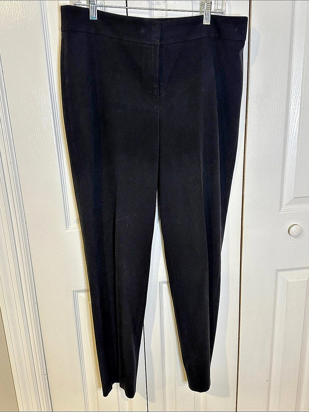 Nine West Black Flat Front Pants Size 10 Like New